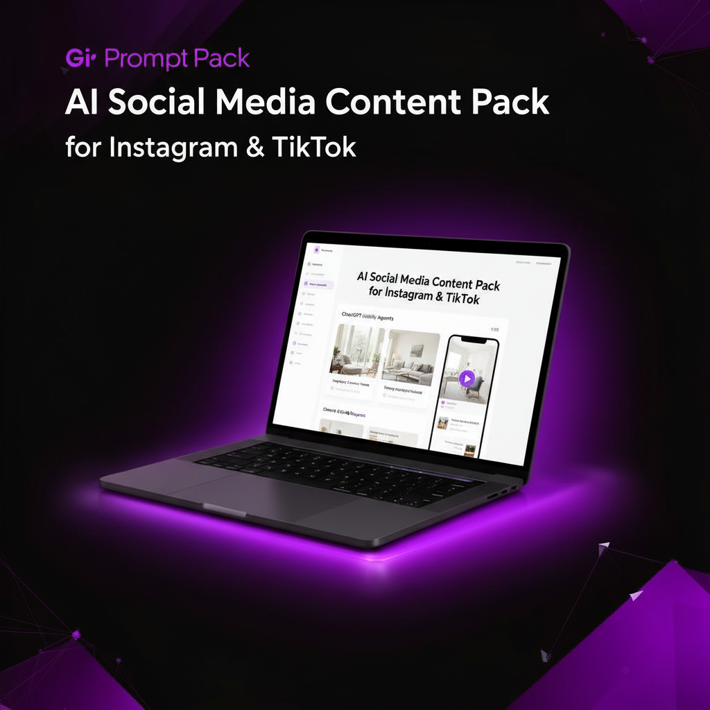 AI Social Media Content Pack for Instagram & TikTok
